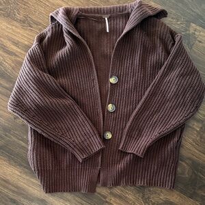 Free People Chocolate Knit Sweater